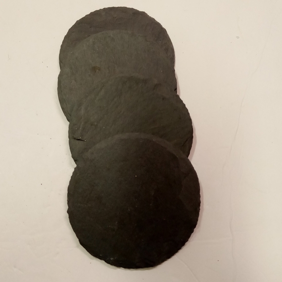 Granite Coasters,Stone 4" Charcoal in Color - Picture 5 of 6